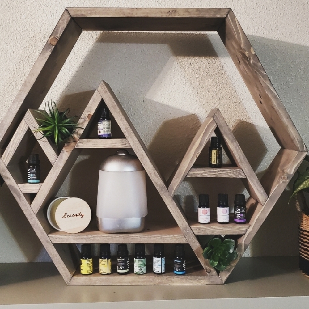 Custom Essential Oil Mountain Shelf